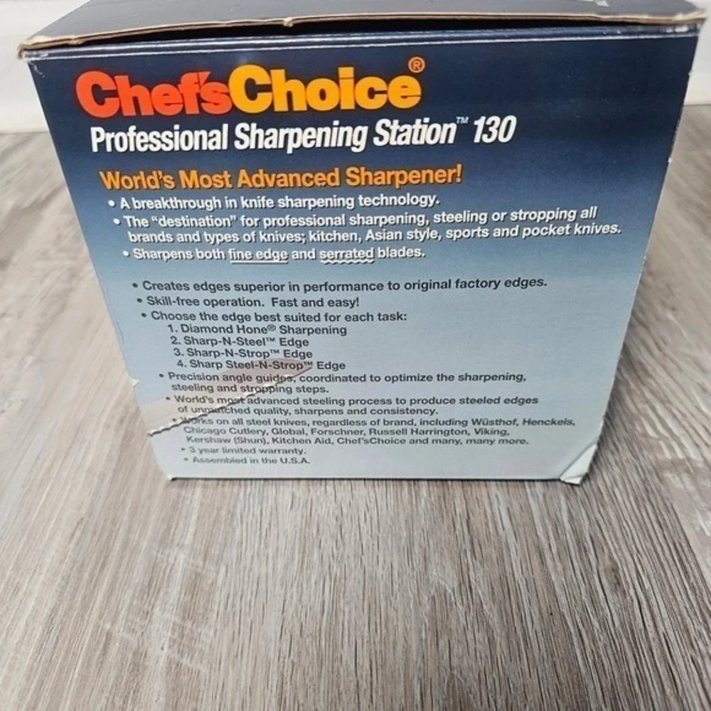 Chef'sChoice 130 Professional Diamond Hone Electric Knife Sharpener Open Box